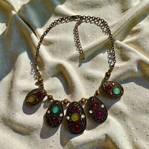 Vintage Multicolor Statement Necklace